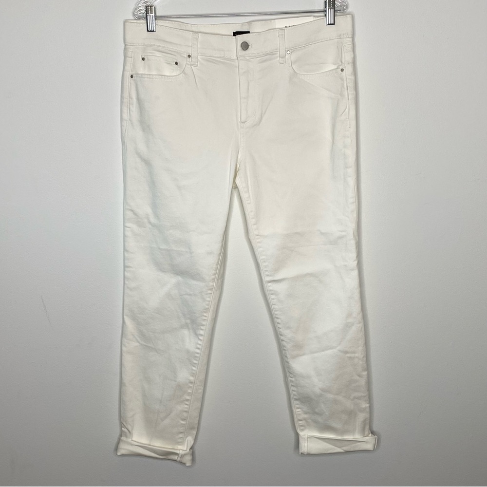 Ann Taylor Factory White Girlfriend Jeans